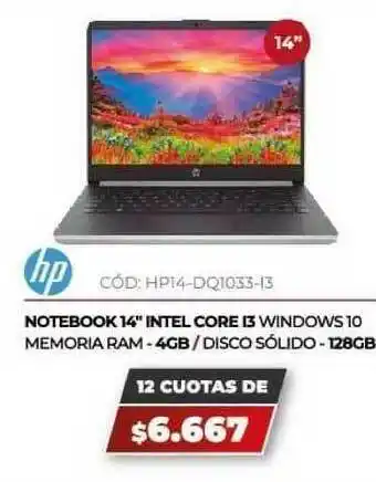 Novogar HP Notebook 14 Intel Core 13 oferta