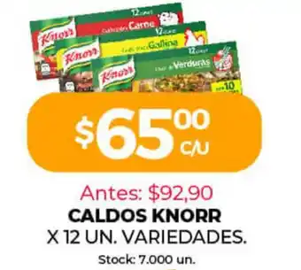Supermercados Tadicor Caldos Knorr oferta
