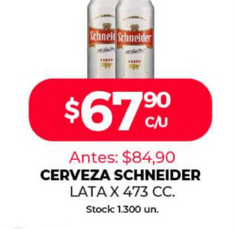 Supermercados Tadicor Cerveza Schneider oferta