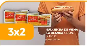 Supermercados Tadicor Salchicha De Viena La Blanca x 6 Un. x 190 G oferta