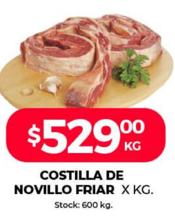 Supermercados Tadicor Costilla De Novillo Friar x Kg oferta
