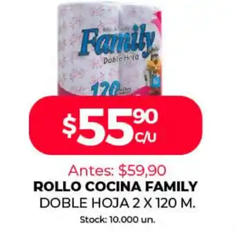 Supermercados Tadicor Rollo Cocina Family Doble Hoja 2 x 120 M oferta