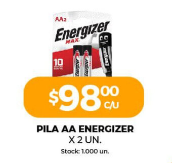 Supermercados Tadicor Pila AA Energizer x 2 Un oferta