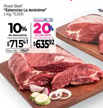 La Anonima Roast Beef "Estancias La Anónima" x Kg oferta