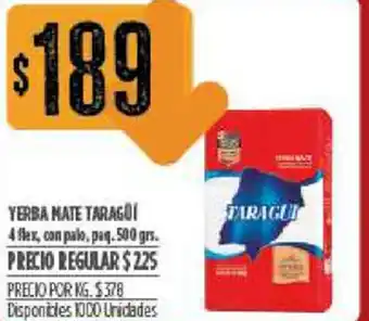 Supermercados Vea Yerba Mate Taragoi oferta