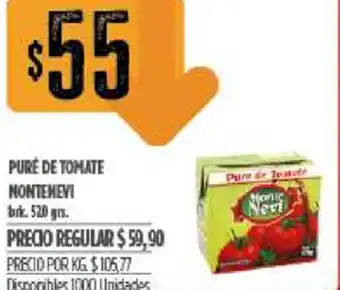 Supermercados Vea Purè de Tomate Montemieve oferta