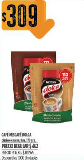 Supermercados Vea Cafè Nescafè Dolca oferta