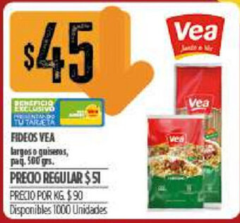 Supermercados Vea Fideos Vea oferta
