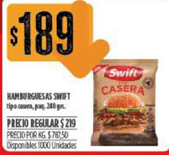 Supermercados Vea Hamburguesas Swift oferta