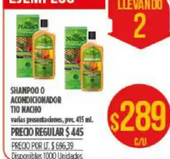 Supermercados Vea Shampoo o Acondicionador Tio Macho oferta