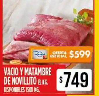 Supermercados Vea Vacio y matambre de Novillito el kg oferta