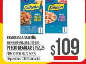 Supermercados Vea Ravioles La Salteña 500grs oferta