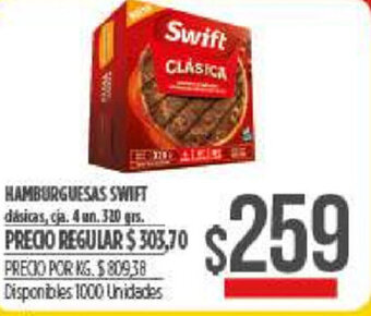 Supermercados Vea Hamburguesas Swift oferta