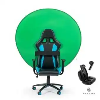 Frávega Pantalla croma key + auriculares gamer c/ microf haylou gt6 oferta