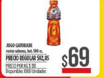 Supermercados Vea Jugo Gatorade oferta