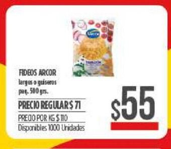Supermercados Vea Fideos Arcor oferta