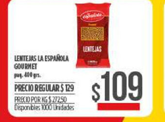 Supermercados Vea Lentejas La Española Gourmet oferta