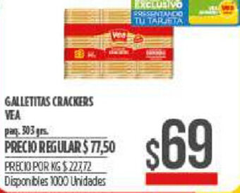 Supermercados Vea Galletitas Crackers Vea oferta