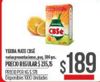 Supermercados Vea Yerba Mate CBSè oferta