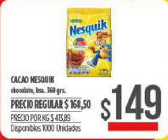 Supermercados Vea Cacao Nesquik oferta
