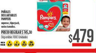 Supermercados Vea Pañales Descartables Pampers oferta