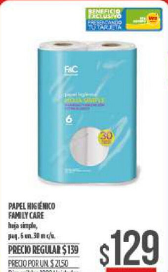 Supermercados Vea Papel Higiènico Family Care oferta