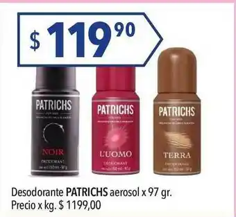 Hergo Desodorante Patrichs aerosol x 97 gr oferta