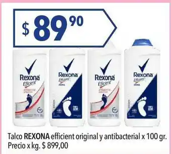 Hergo Talco Rexona Efficient Original Y Antibacterial x 100gr oferta