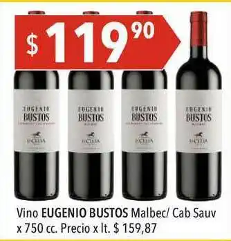 Hergo Vino Eugenio Bustos Malbec- Cabernet Sauvignon x 750cc oferta