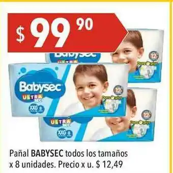 Hergo Pañal Babysec Todos Los Tamaños x 8 unidades oferta