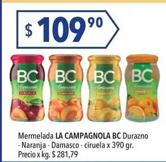 Hergo Mermelada La Campagnola BC Durazno - Naranja - Damasco - Ciruela x 390gr oferta