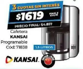 Diarco Kansai Cafetera Programable 1.5 Litros oferta