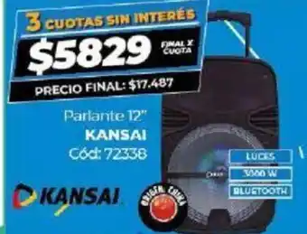 Diarco Kansai Parlante 12'' 3000 W oferta