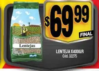 Supermercados Yaguar Lentejas x 400 gr oferta
