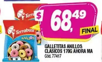 Supermercados Yaguar Terrabusi Anillos Galletitas Clasicos Ahora Ma 170 g oferta