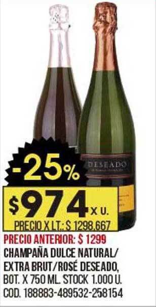 Coto Champaña Dulce Natural-extra Brut-rosé Deseado oferta