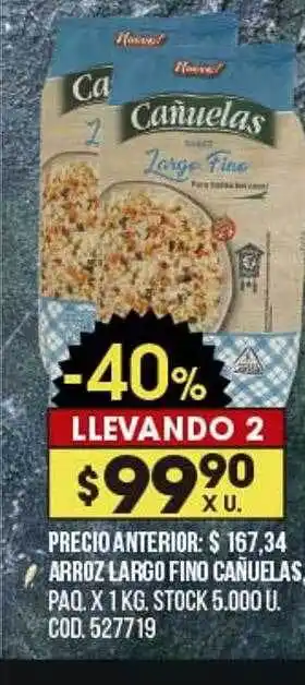 Coto Arroz Largo Fino Cañuelas oferta
