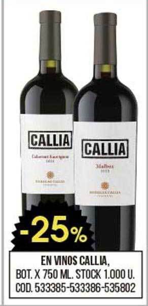 Coto En Vinos Callia oferta