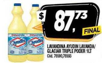 Supermercados Yaguar Lavandina Ayudin Lavanda-glaciar Triple Poder oferta