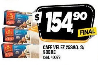 Supermercados Yaguar Cafe Velez 25 Saq. S/Sobre oferta