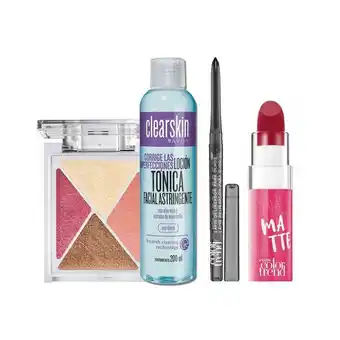 Avon Set x4 labial delineador y paleta ct + tonico imperfecciones oferta