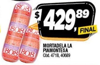 Supermercados Yaguar 808 La Piamontesa Mortadela oferta