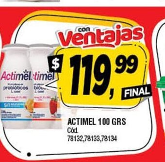 Supermercados Yaguar Actimel 100 Grs oferta