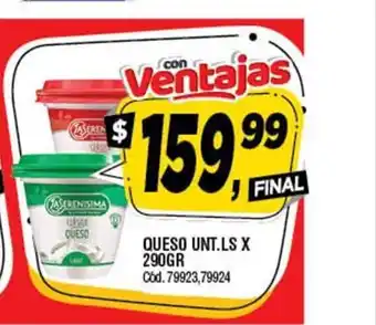 Supermercados Yaguar Queso Unit. LS x 290gr oferta