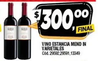 Supermercados Yaguar Vino Estancia Mend Bi Varietales oferta