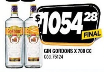Supermercados Yaguar Gin Gordons x 700 cc oferta