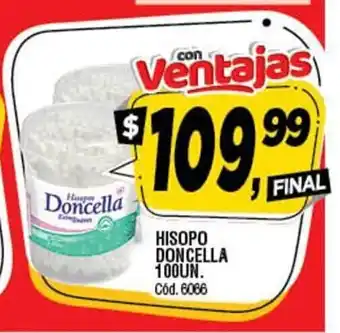 Supermercados Yaguar Doncella Hisopo 100Un oferta
