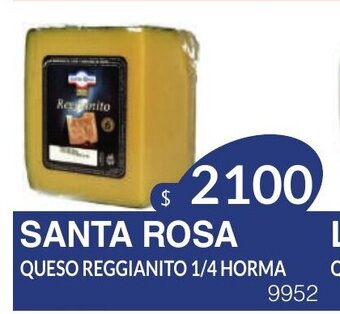 Masivos Santa Rosa Queso Reggianito 1/4 Horma oferta