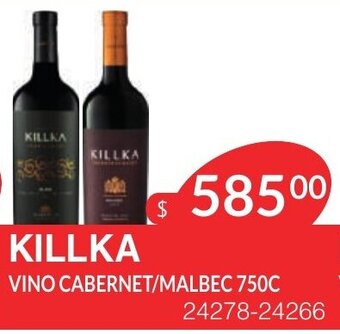 Masivos Killka Vino Cabernet/Malbec 750C oferta