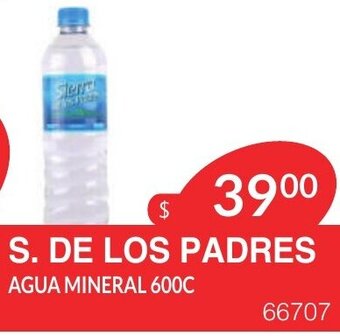 Masivos S. De Los Padres Agua Mineral 600C oferta